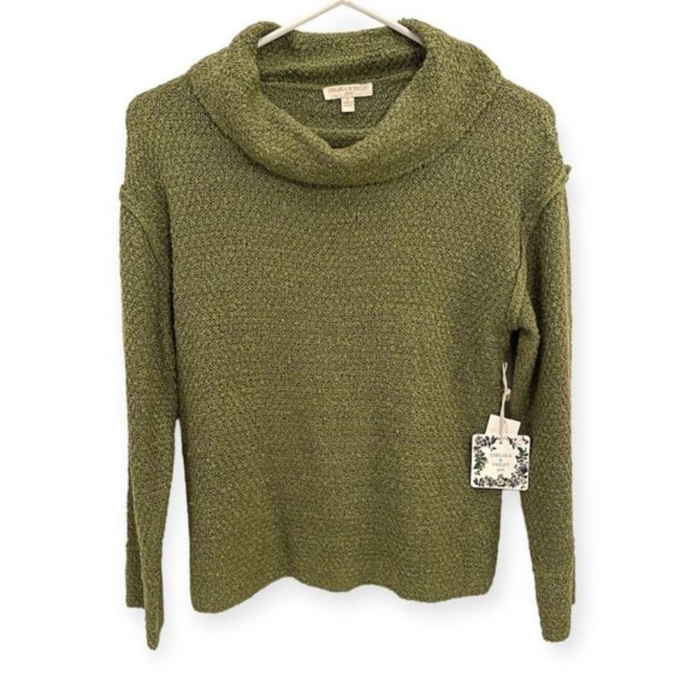 New! Chelsea&Violet Girls Olive Sweater‎ Size L